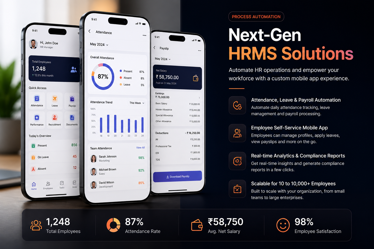 Intelligent HRMS App Preview